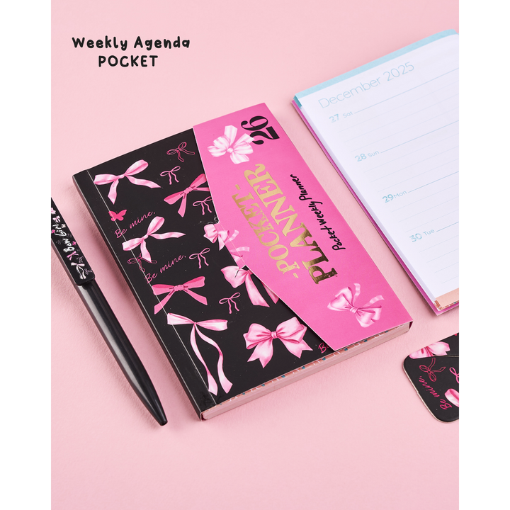 Pink Bows Agenda Gift Set 2026