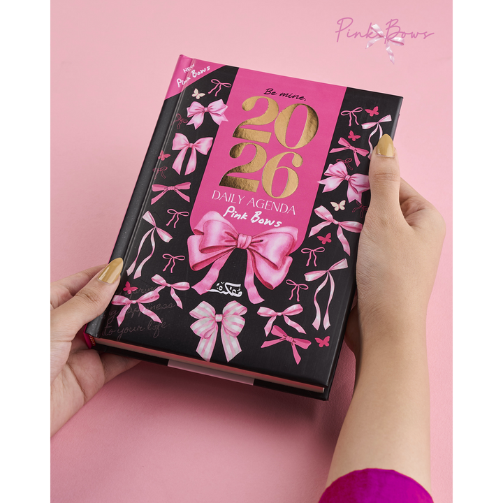 Pink Bows Agenda Gift Set 2026