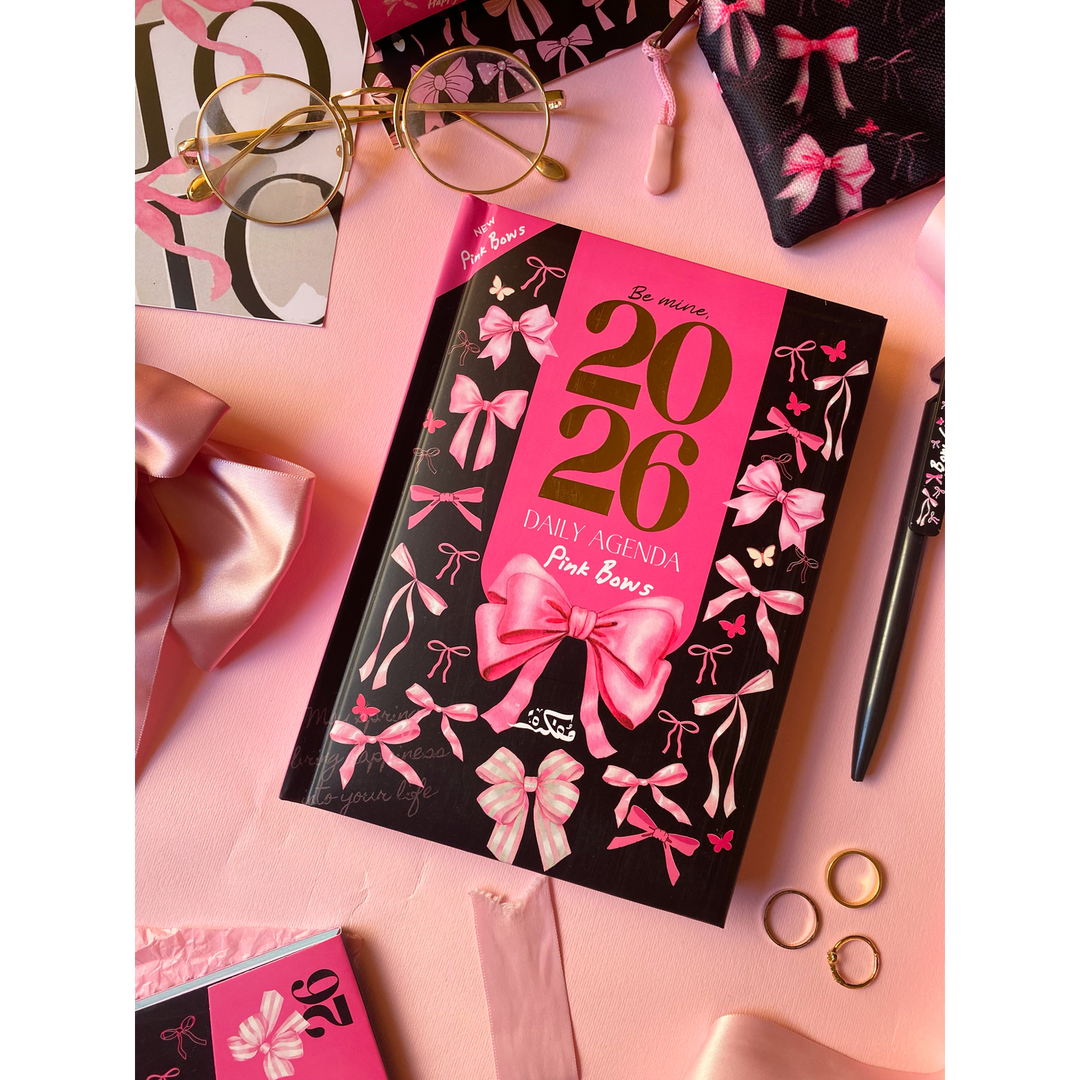 Pink Bows Agenda Gift Set 2026