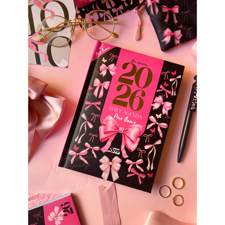 Pink Bows Agenda Gift Set 2026