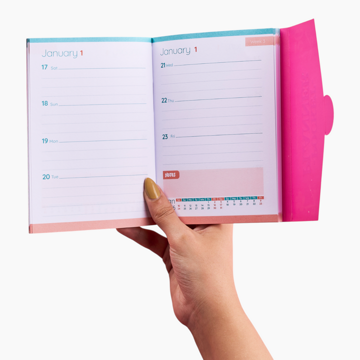 Pink Bows Agenda Gift Set 2026