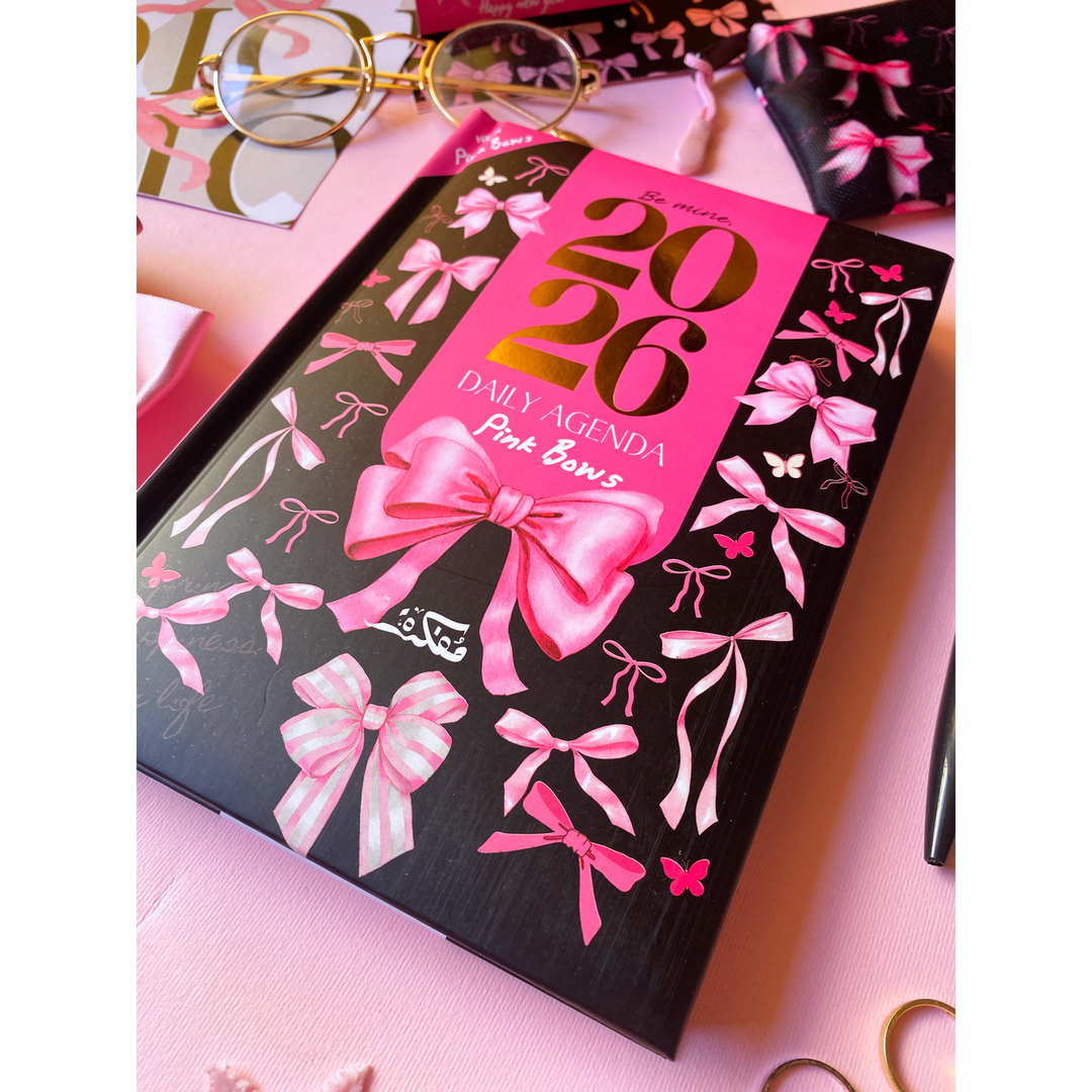 Pink Bows Agenda Gift Set 2026