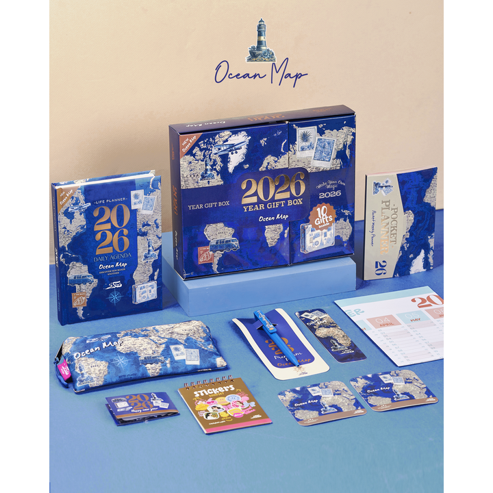 Ocean Map Agenda Gift Set 2026