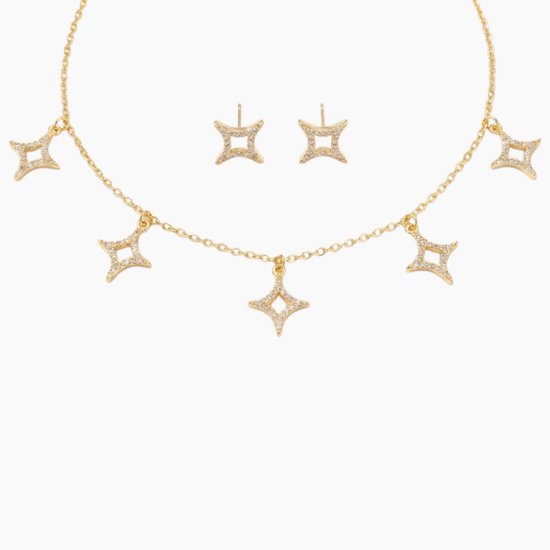 Soul Jewelry Gold star charm choker set