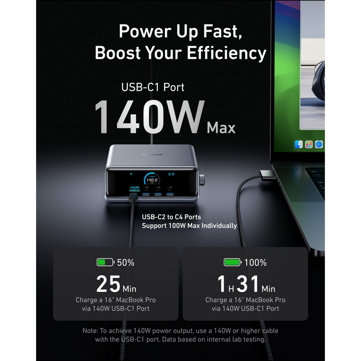 Anker Prime Charger Silver  6 Ports