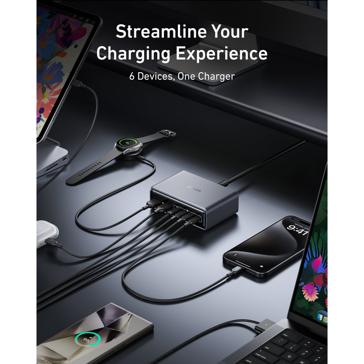 Anker Prime Charger Silver  6 Ports