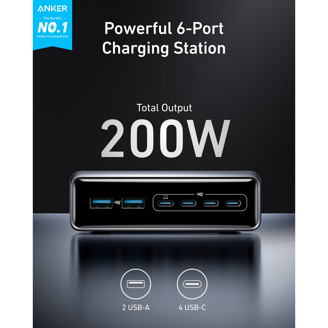 Anker Prime Charger Silver  6 Ports