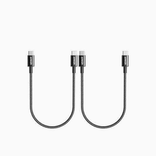 كيبل أنكر نايلون USB-C إلى USB-C 2.0 أسود