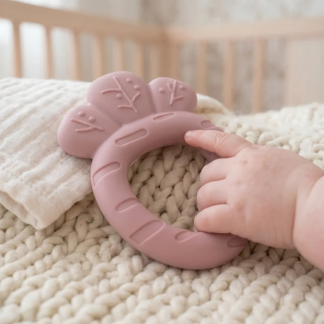 Ababy Silicone Carrot Teether Easy Grip Textured Baby Teething Toy 4 Months Plus