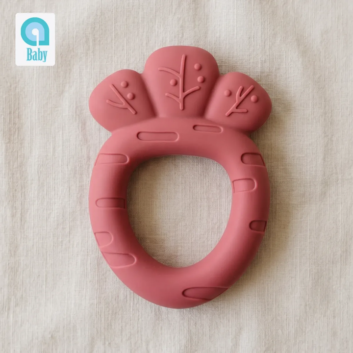 Ababy Silicone Carrot Teether Easy Grip Textured Baby Teething Toy 4 Months Plus