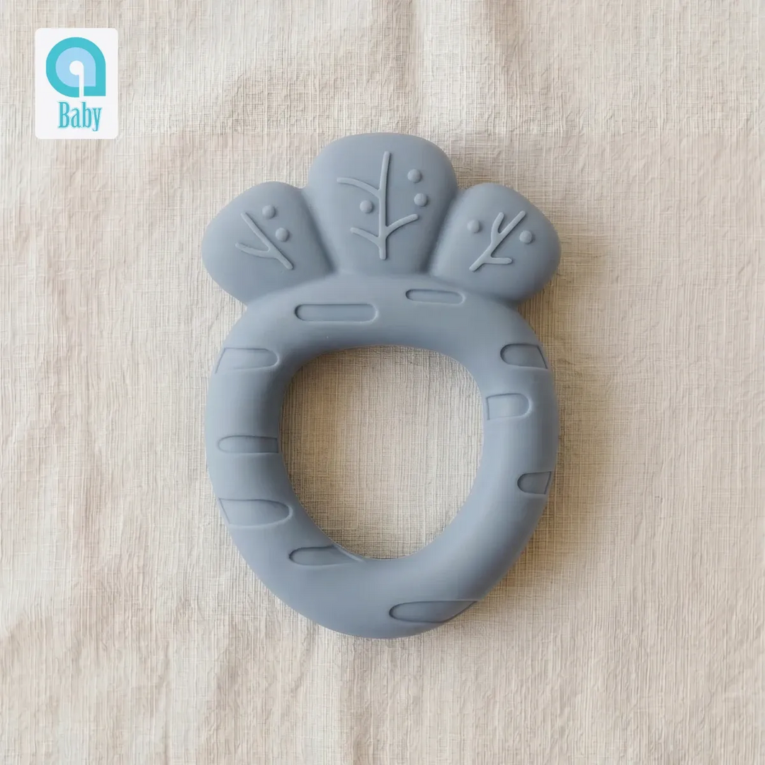 Ababy Silicone Carrot Teether Easy Grip Textured Baby Teething Toy 4 Months Plus