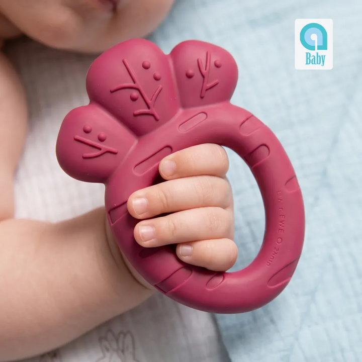 Ababy Silicone Carrot Teether Easy Grip Textured Baby Teething Toy 4 Months Plus