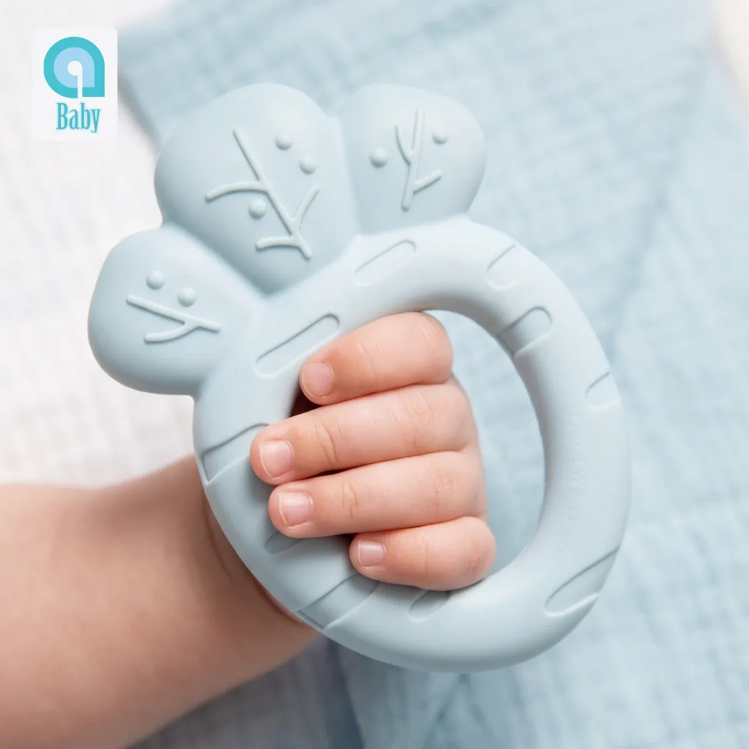 Ababy Silicone Carrot Teether Easy Grip Textured Baby Teething Toy 4 Months Plus