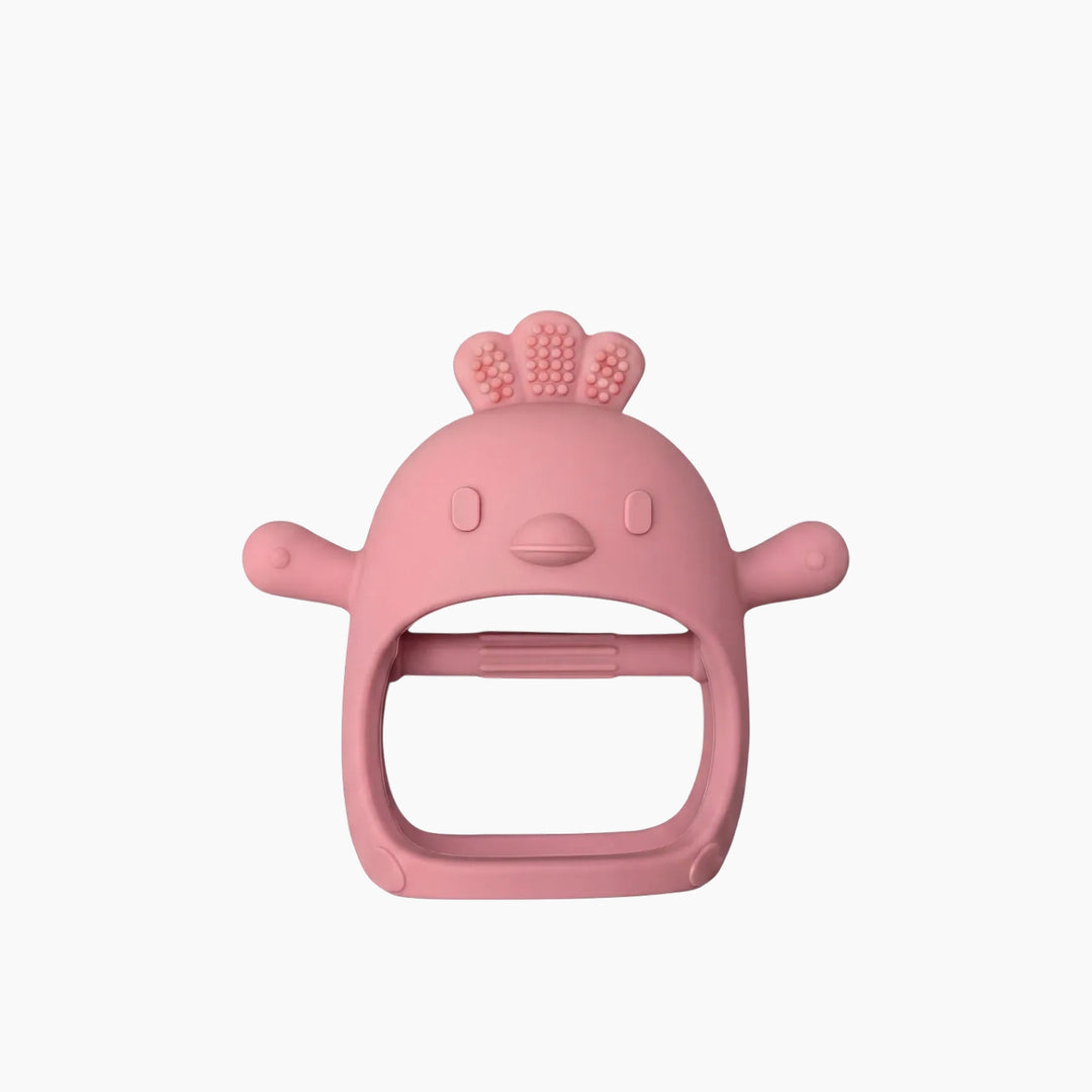 Ababy Silicone Chicken Hand Grip Teether Easy Hold Textured Baby Teething Toy 4 Months Plus