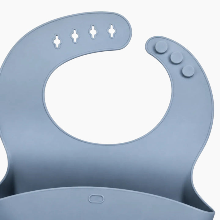 Ababy Waterproof Silicone Baby Bib Adjustable Neck With Wide Food Catching Pocket 1 Piece