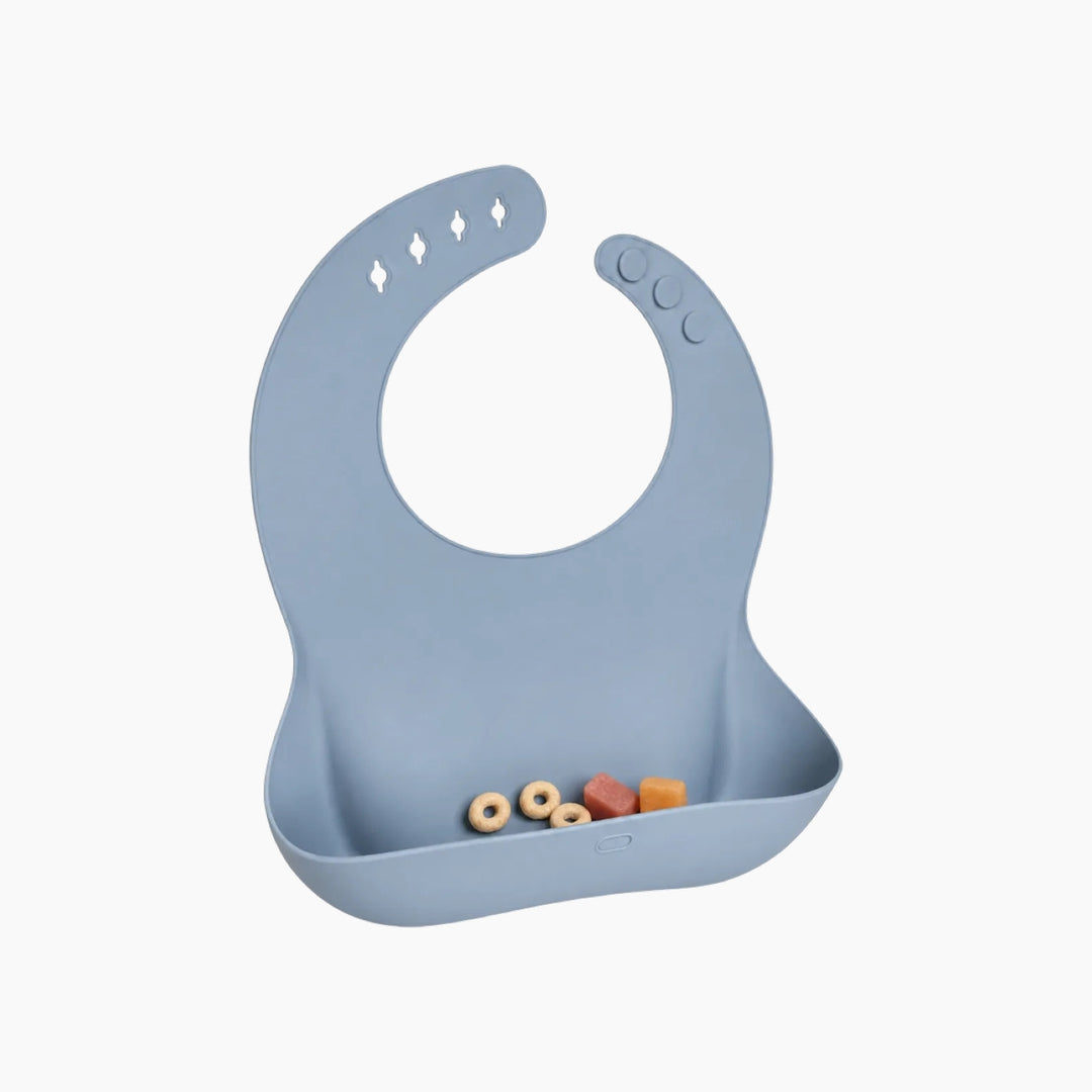 Ababy Waterproof Silicone Baby Bib Adjustable Neck With Wide Food Catching Pocket 1 Piece
