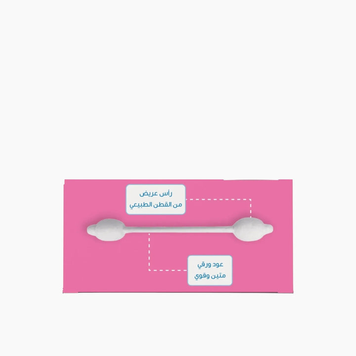 Ababy Newborn Safety Cotton Buds Natural Cotton Tips With Strong Paper Stems 55 Pieces