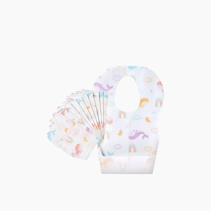 Ababy Disposable Baby Bibs Individually Packed Protective Backing And Food Pocket 20 Pieces