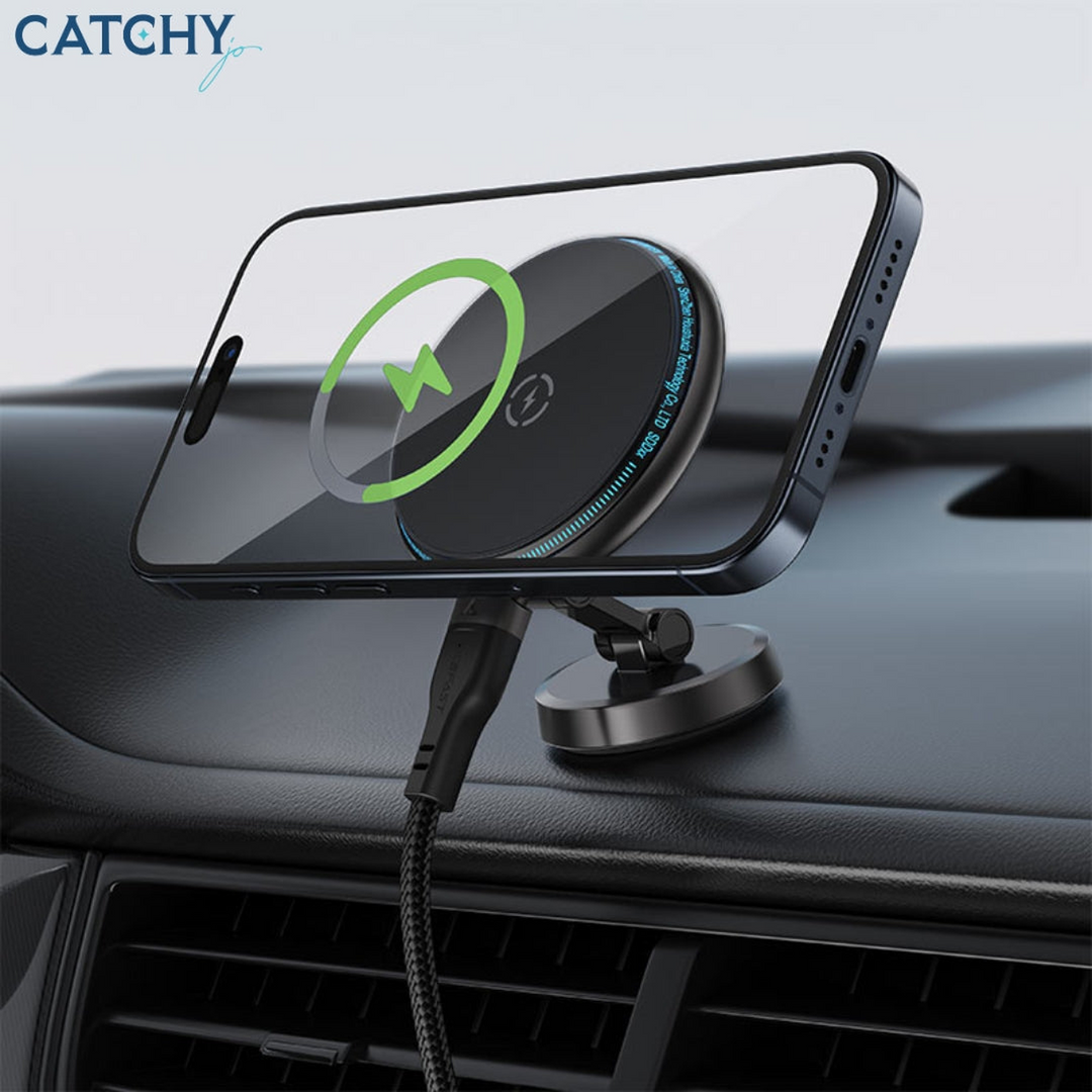 ACEFAST D30 magnetic car wireless charger with LED light