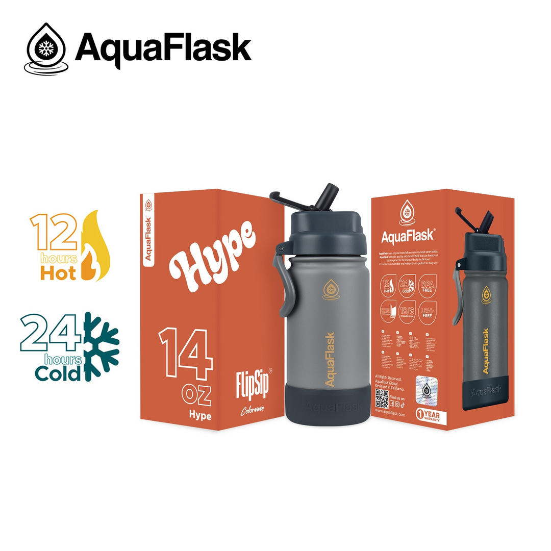 Aquaflask Colorwave Flip Sip Insulated Bottle 14Oz