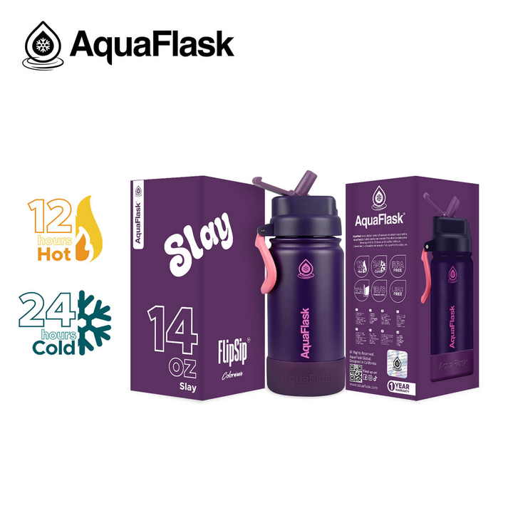 Aquaflask Colorwave Flip Sip Insulated Bottle 14Oz