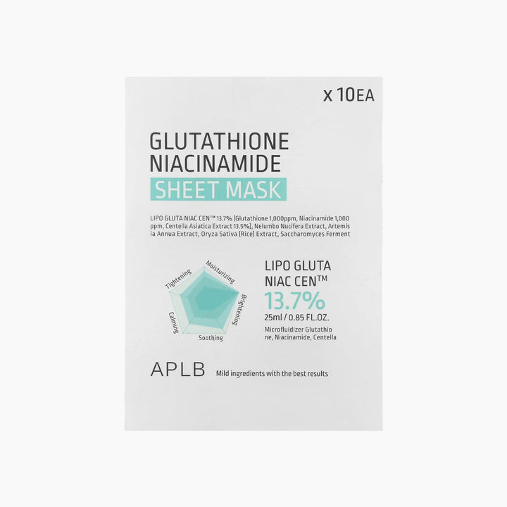 APLB Glutathione Niacinamide Sheet Mask for acne and anti-aging