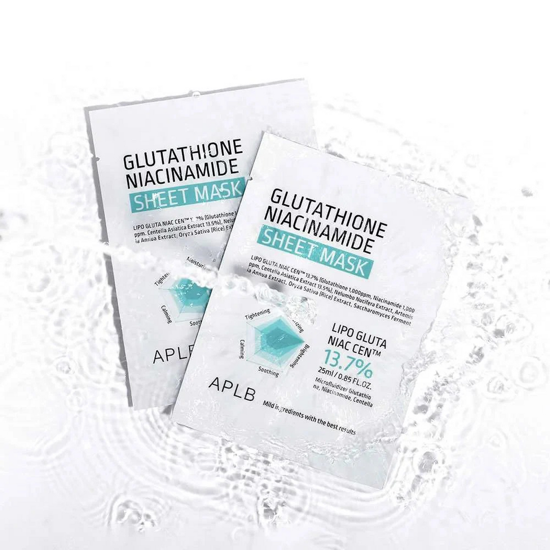 APLB Glutathione Niacinamide Sheet Mask for acne and anti-aging