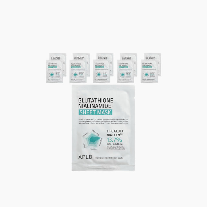 APLB Glutathione Niacinamide Sheet Mask for acne and anti-aging
