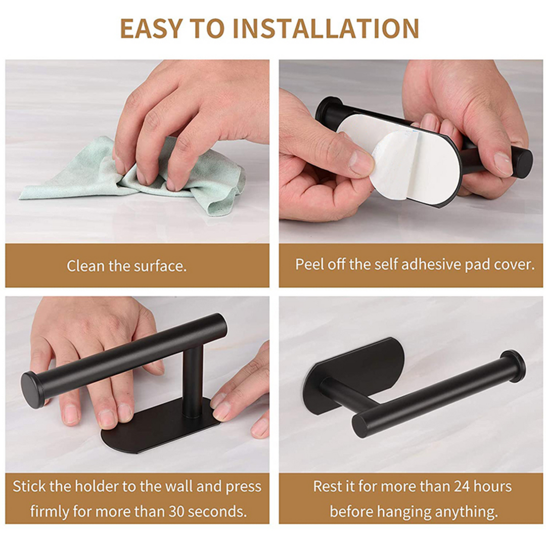 ARMN Adhesive Bathroom Set - 4 Pcs