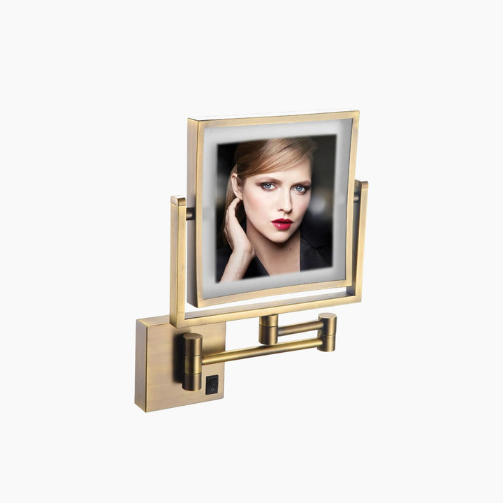 ARMN Adjustable 5X Magnifying Mirror with LED Light - Bronze