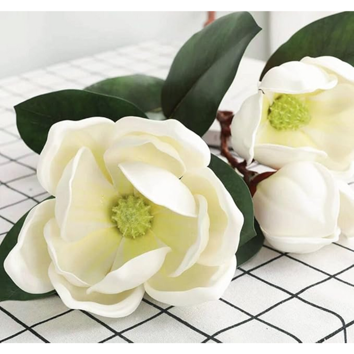 ARMN Evergreen Artificial Magnolia Flowers