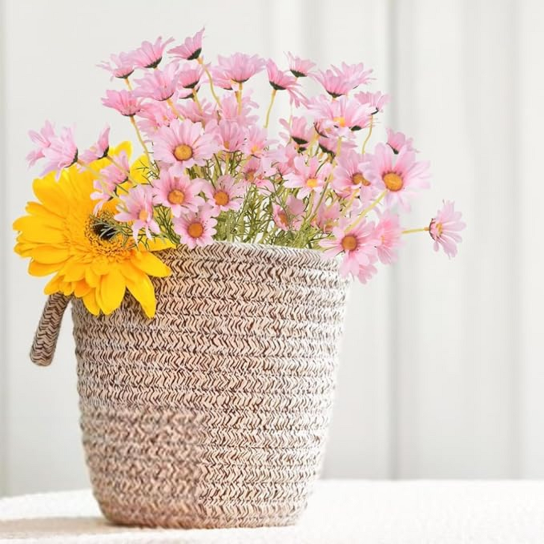 ARMN Evergreen Five Artificial Chrysanthemum Flowers