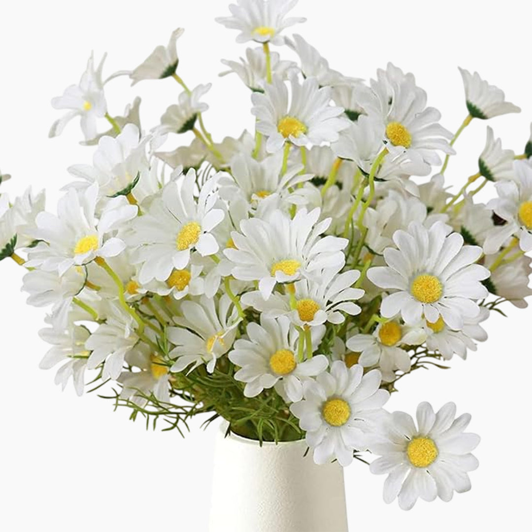 ARMN Evergreen Five Artificial Chrysanthemum Flowers