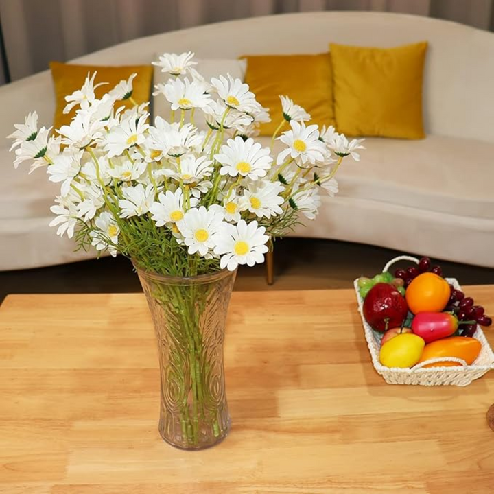 ARMN Evergreen Five Artificial Chrysanthemum Flowers