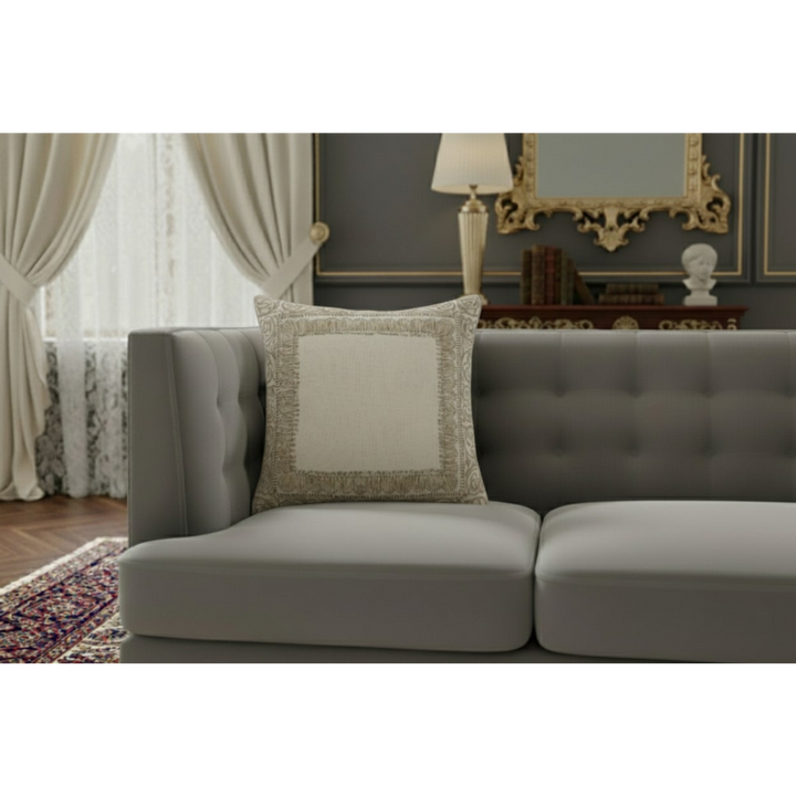 ARMN House Warming Cushion Cover 45*45 cm - Patterned White &amp; Beige