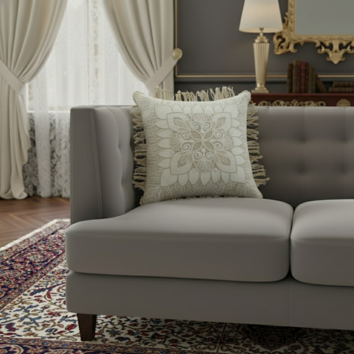 ARMN House Warming Cushion Cover 45*45 cm - Tasselled Cream