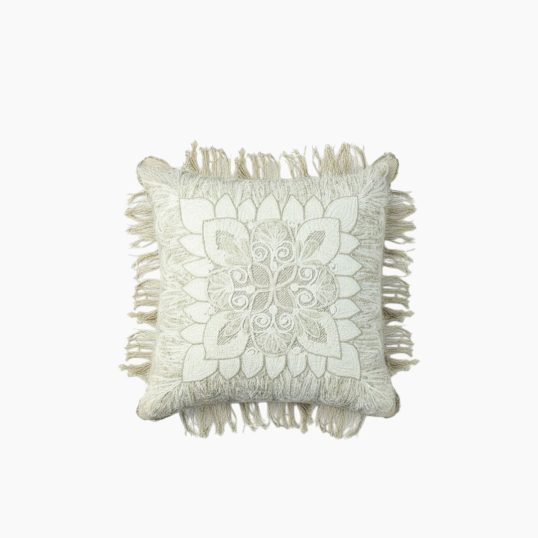 ARMN House Warming Cushion Cover 45*45 cm - Tasselled Cream