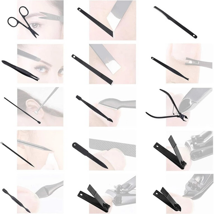 ARMN Manicure Personal Care Set with Case 15 Pcs