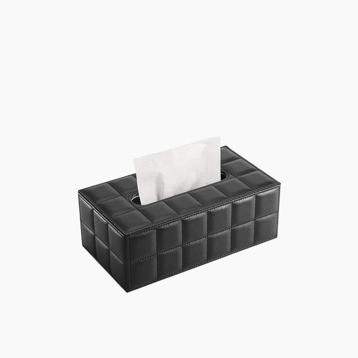 ARMN Nautical Leather Tissue Box - Black