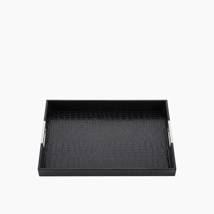 ARMN Nautical Leather Tray - 5.5 cm Black