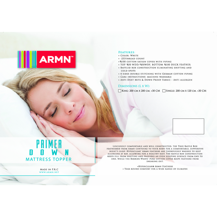 ARMN Primer Down Single &amp; a Half Mattress Protector Pad