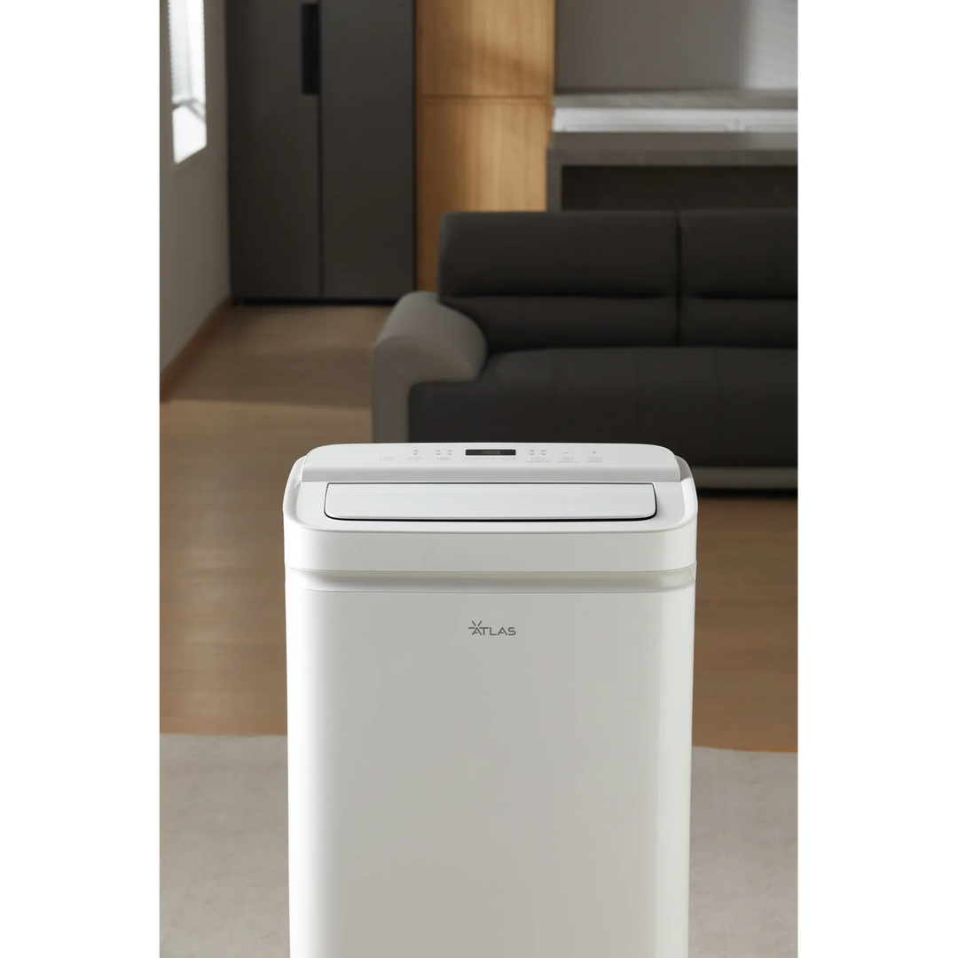 Atlas portable air conditioner in white with A+ energy rating