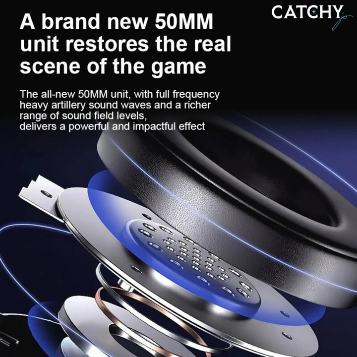 AULA S606 gaming headset with seven-color lamp effect