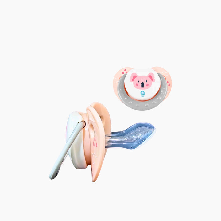 Ababy peach orthodontic pacifier with protective cap
