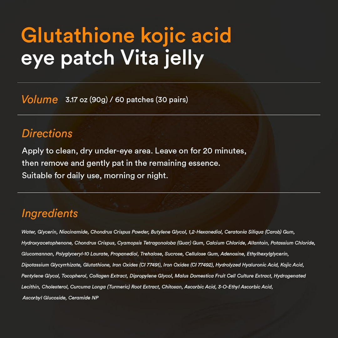 Abib Glutathione Kojic Acid Eye Patch Vita Jelly 60 Count