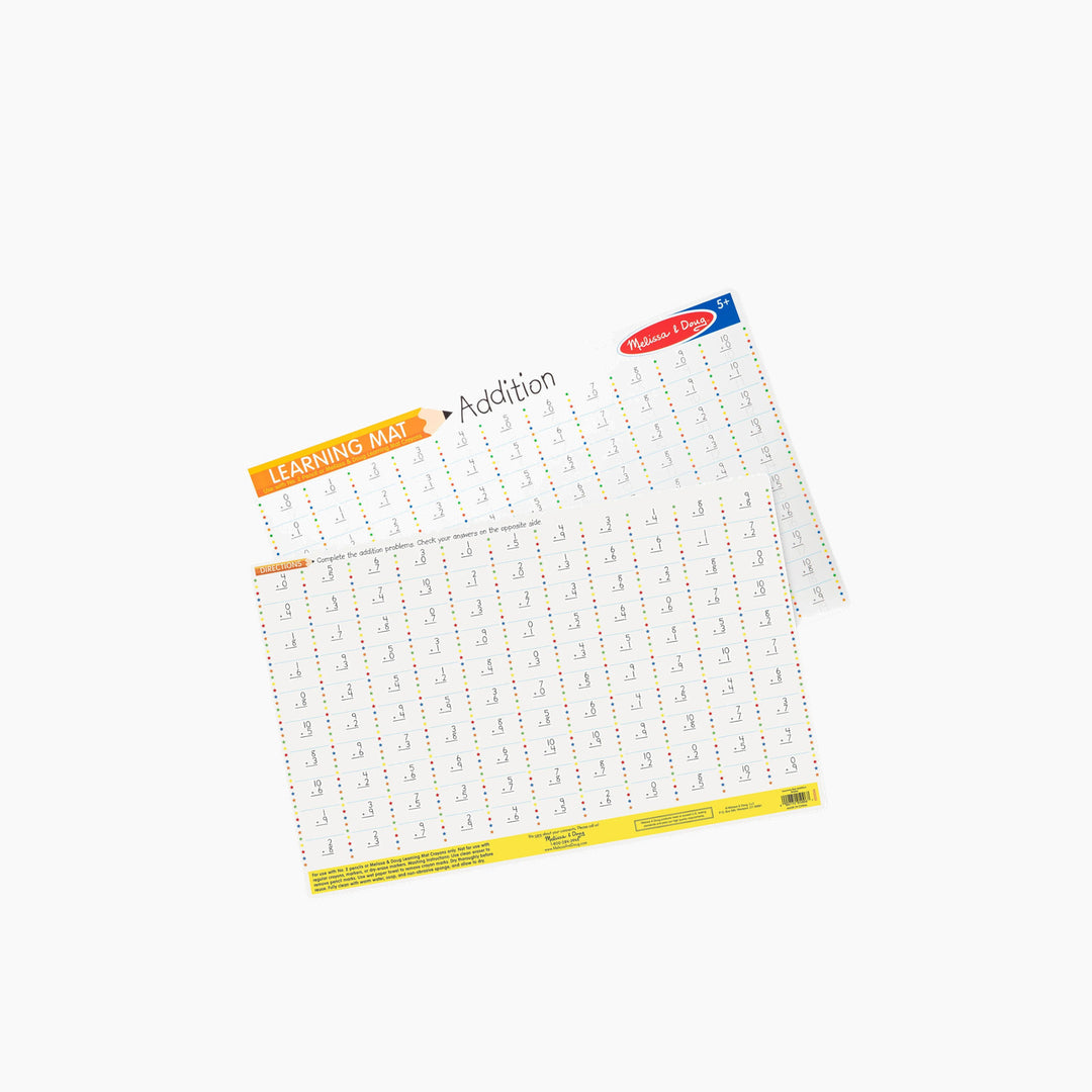 Melissa &amp; Doug addition write-a-mat educational toy for interactive play