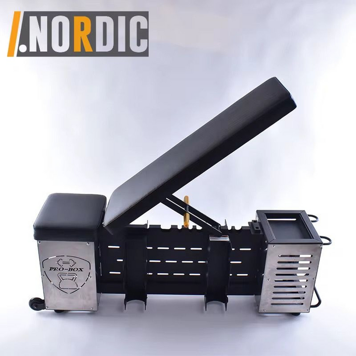 Adjustable weightlifting bench with storage and wheels