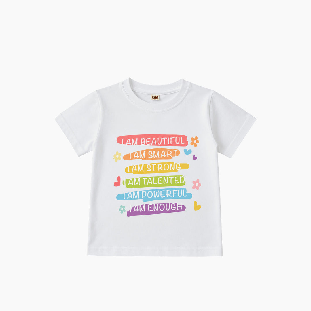 Affirmations t-shirt in black, size 9-10Y