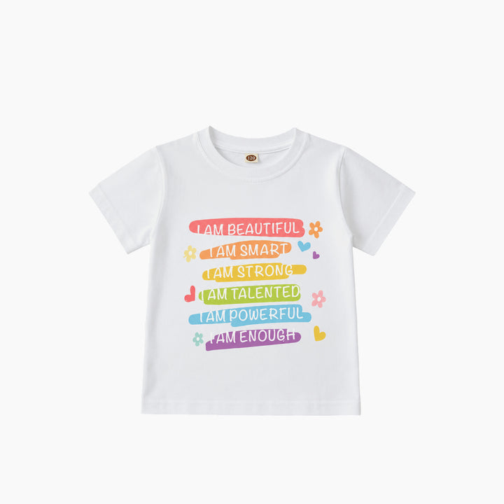 Affirmations t-shirt in black, size 9-10Y