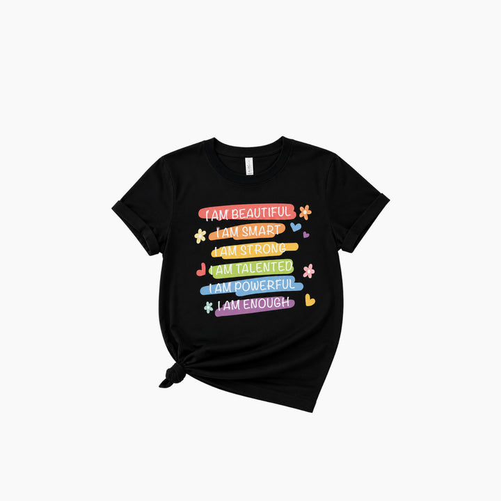 Affirmations T-shirt in black, size 7-8 Y